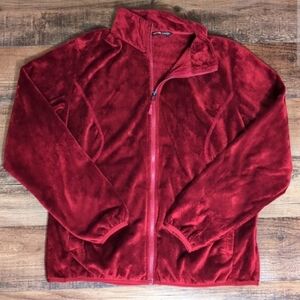 The North Face Helata Zip Up Fleece Size XL in Deep Garnet Red